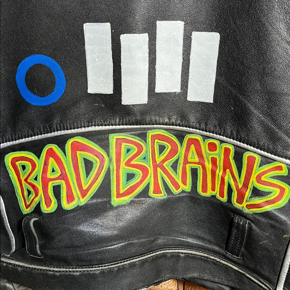 Vintage Custom Painted Punk Band Wilson Leather Jacket - Picture 10 of 11